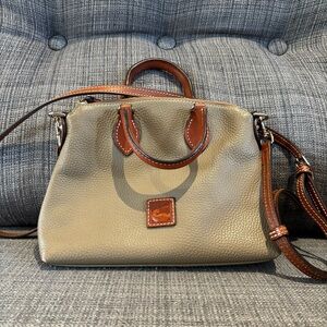 Dooney & Bourke Gray/Brown Leather Satchel